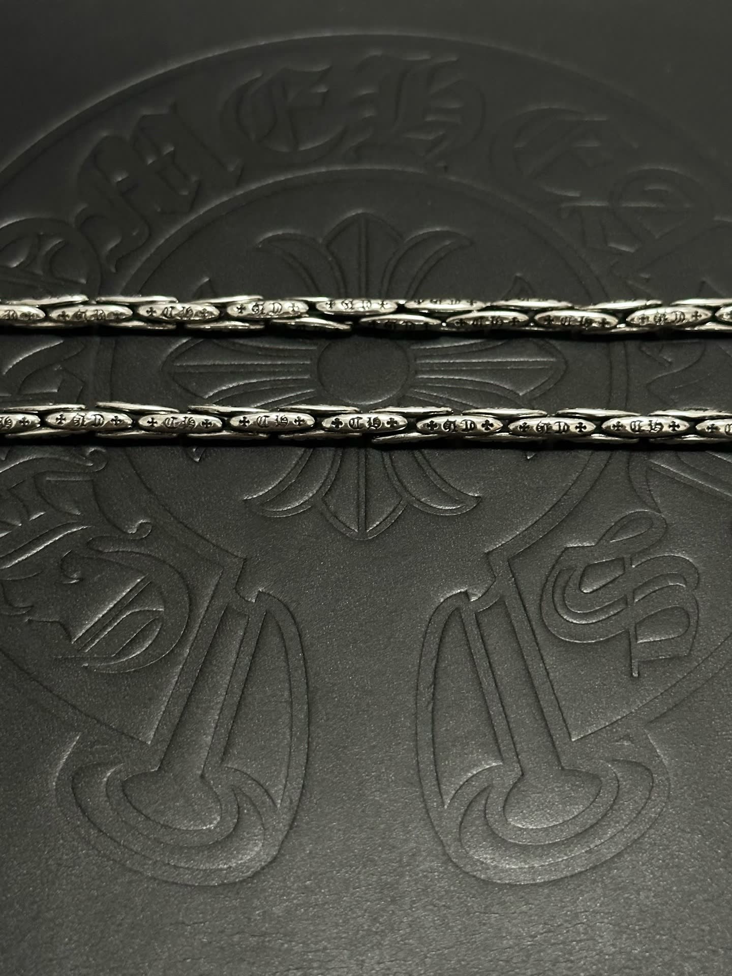 Chrome Hearts Silver Cross and Star of David Pendant Necklace